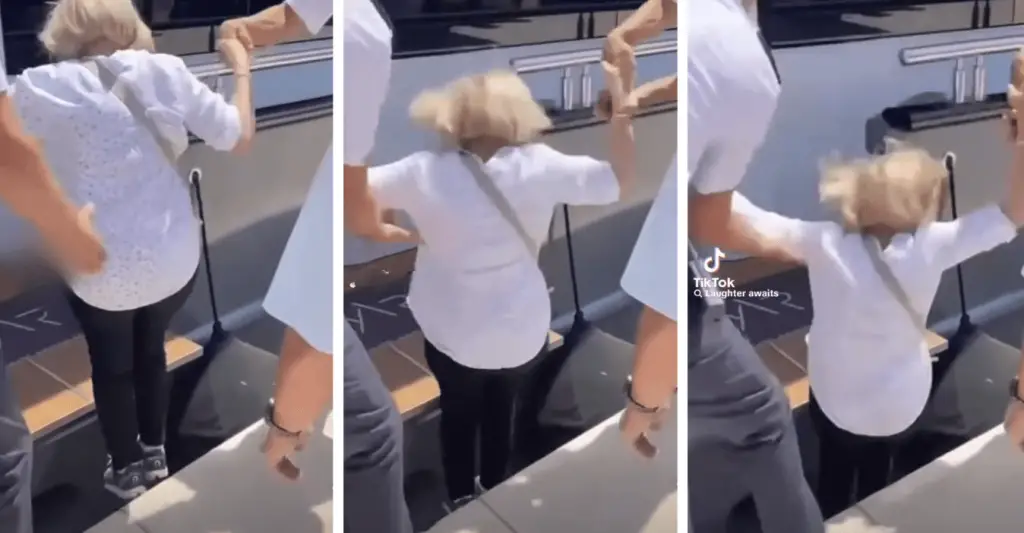 Guys, we finally have an update on THAT Granny falling the off boat video and she’s ok!